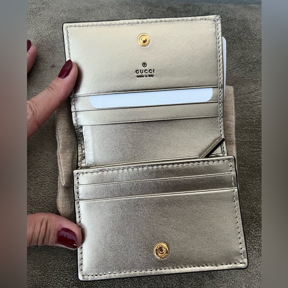 Brand New Authentic GUCCI Horsebit gold python wallet - Picture 3 of 11